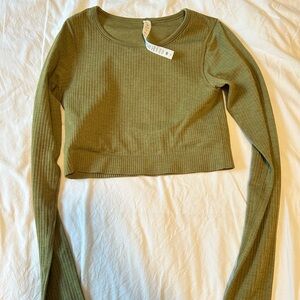 Lululemon Ebb to Street long sleeve in olive green